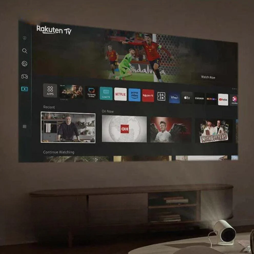 Inteligentny projektor Ultra HD i Bluetooth do kina domowego